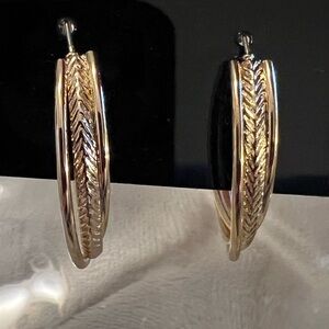 Ava & Aiden Gold Hoop Earrings 1.5”
